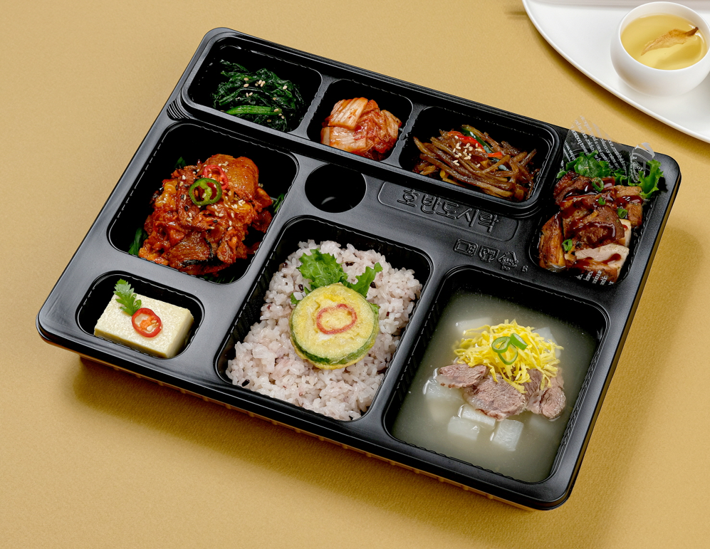 호반명품 2호 : 제육볶음 + 치킨스테이크 (보온+보냉 도시락) / 수거 포함