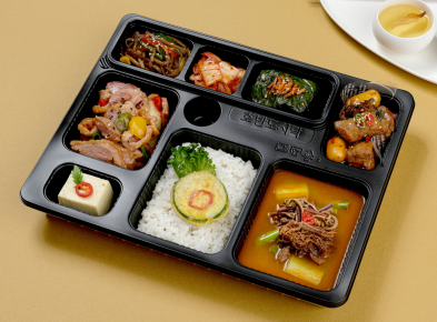 호반명품 7호 : 훈제오리감자볶음 + 돈안심떡찜 (보온+보냉 도시락) / 수거 포함